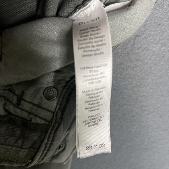 DU/ER Pants Mens 28x32 N2X Relaxed Taper DUER No Sweat‎ Gull Nature2X MFNR1002 - Picture 7 of 11